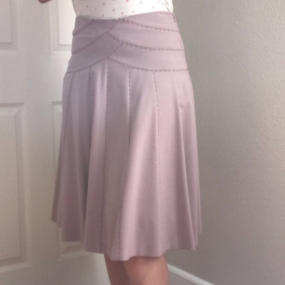 ELEVENSES Anthropologie Mauve Swing Skirt - Sz 2 - Picture 4 of 4